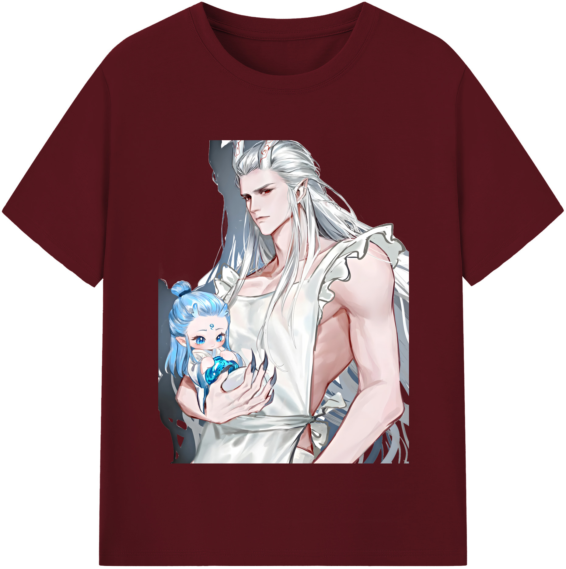 （画像用） Ne Zha 2 ナタ 魔童の大暴れ 綿100％半袖Tシャツ（フロントプリント）